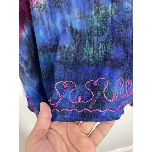 Bohemian Witchy Goblincore Top XL Hippie Festival Gypsy Renaissance Earthy - Picture 4 of 9